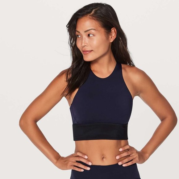 Lululemon Back In Action Sports bra size 4 midnight navy/black - Picture 2 of 5